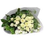Sympathy Bouquet Of Seasonal White Blooms